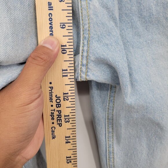 Avec Les Filles Split Frayed Hem Bootcut Jeans Hi-Rise 100% Cotton Womens 30 - Picture 14 of 16